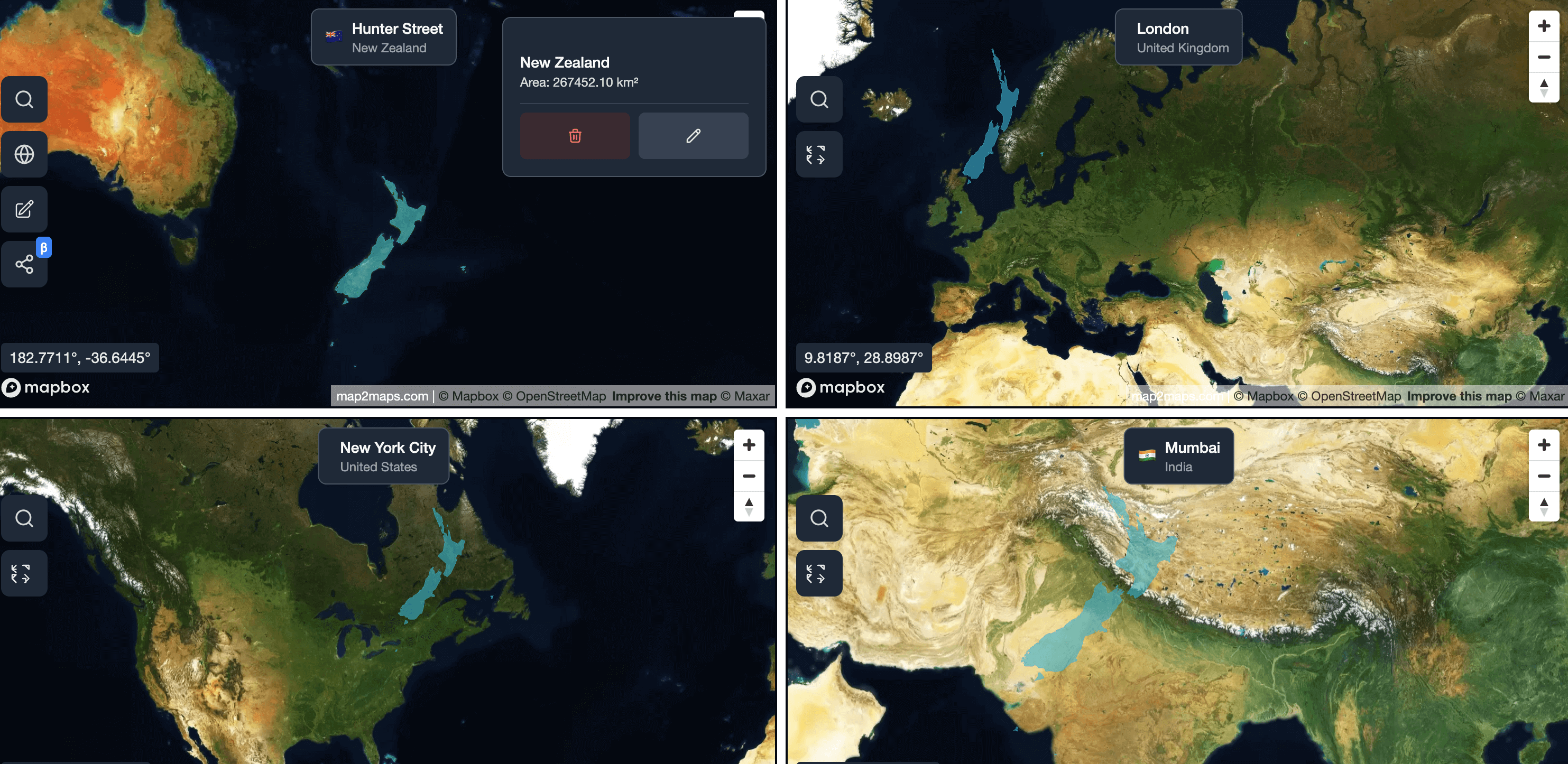 Geographic comparison background