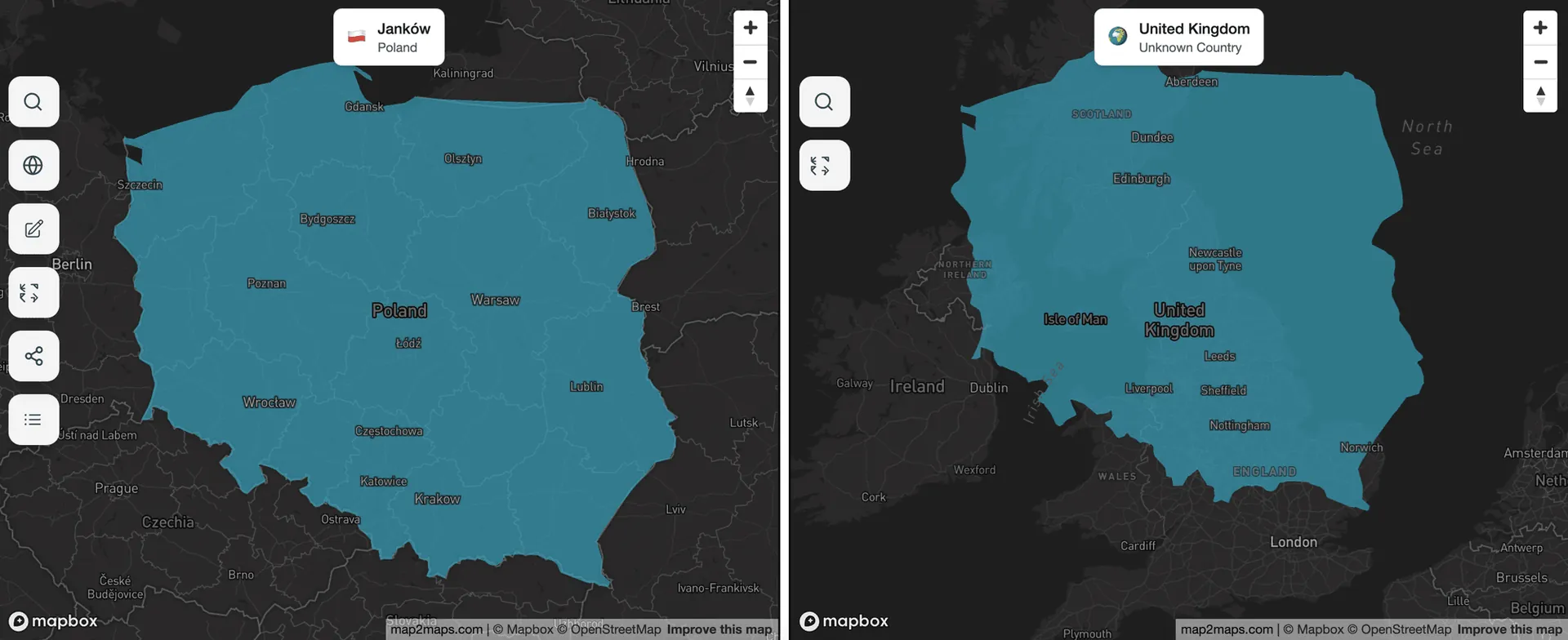 Poland vs. UK: Bigger Land, Half the People
