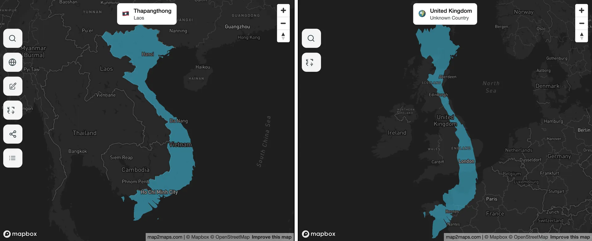 Vietnam vs. UK: Bigger Land, Bigger Population